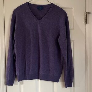 Men's Cashmere PurpleSweater, Large